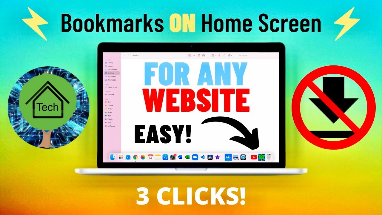 How to ADD bookmarks to Home Screen and Dock on Mac!