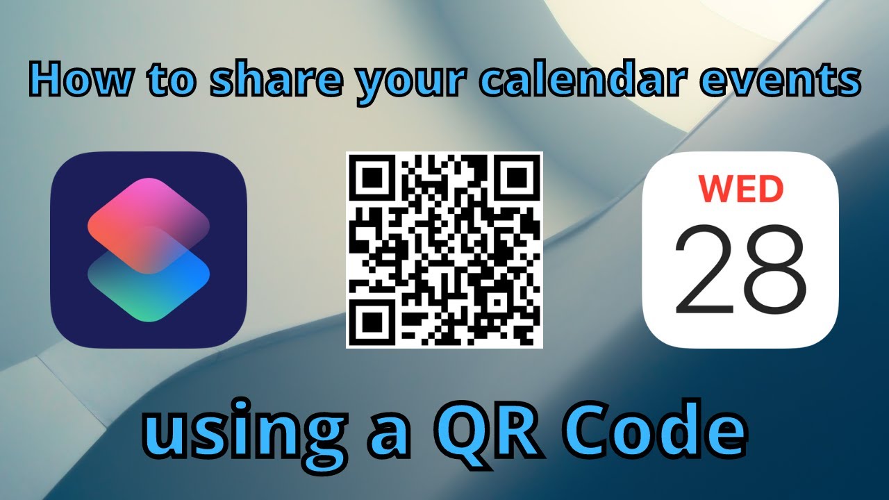 How to share your Calendar Events with a QR Code