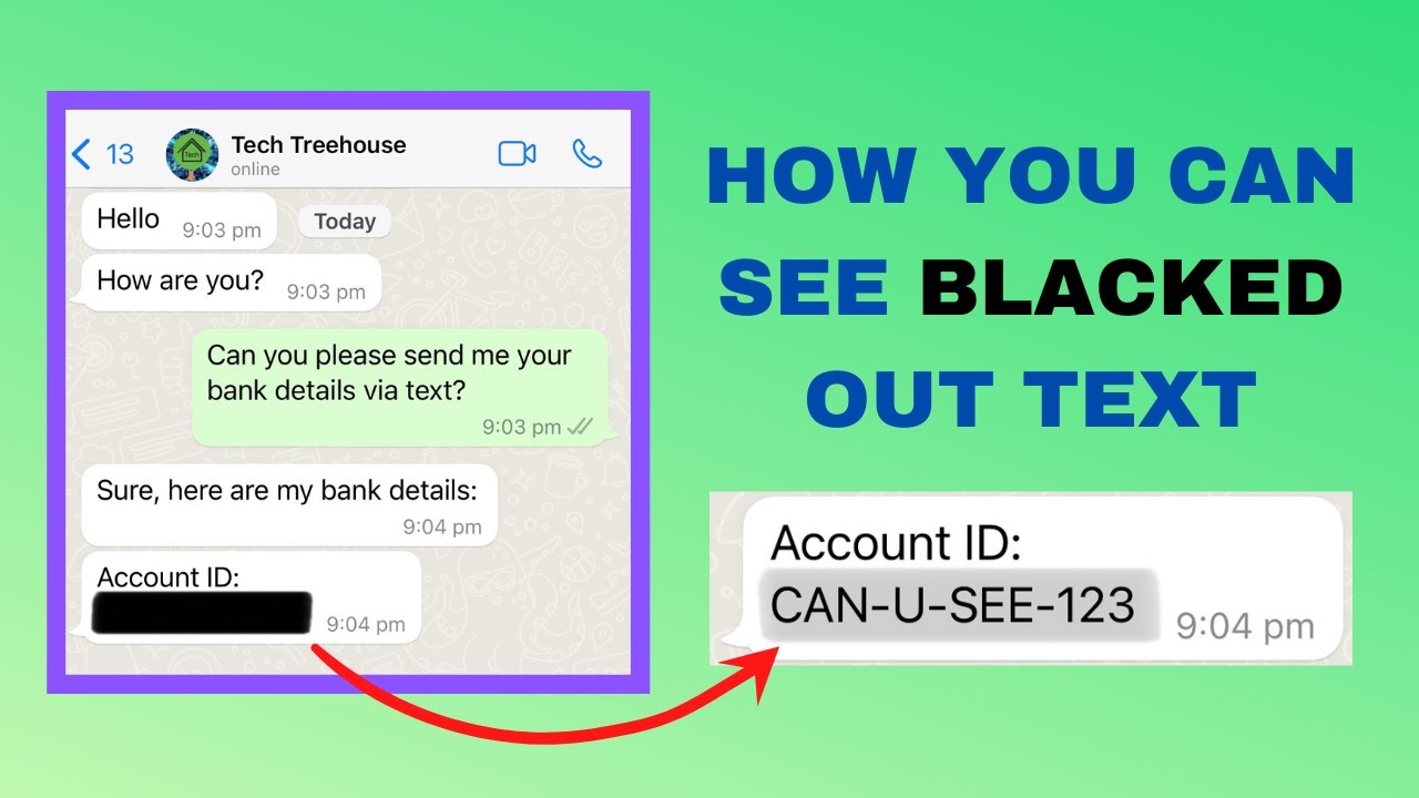 How you can see blacked out text!